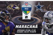 NFL anuncia preços dos ingressos para jogo entre dallas cowboys e baltimore ravens no Rio de Janeiro