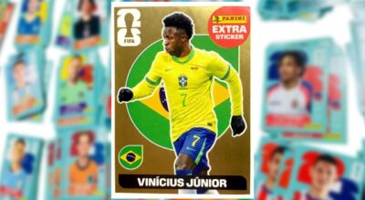 Vinícius Jr é destaque entre as figurinhas raras da Copa 2026