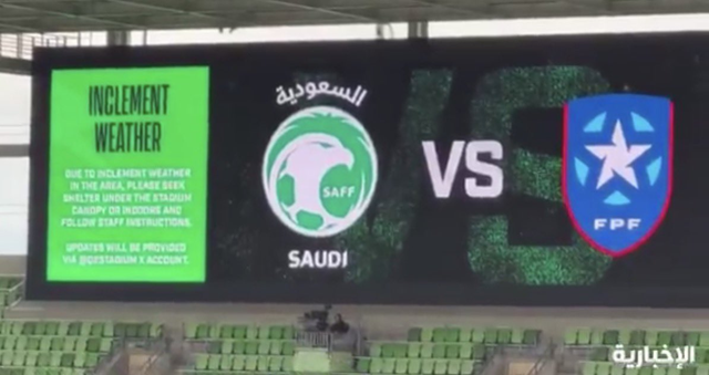 Partida da Arábia Saudita é interrompida por tempestade no Texas