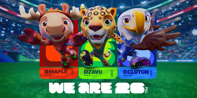 Mascotes do Mundial de 2026 representam Estados Unidos, Canadá e México