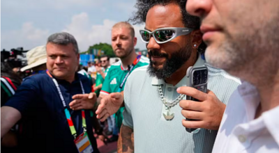 Marcelo é retirado de protesto por policiais durante abertura da Copa