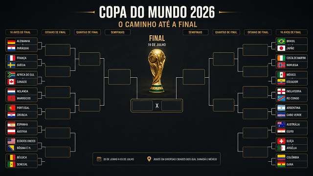 Copa do Mundo conhece todos os confrontos dos 16 avos de final