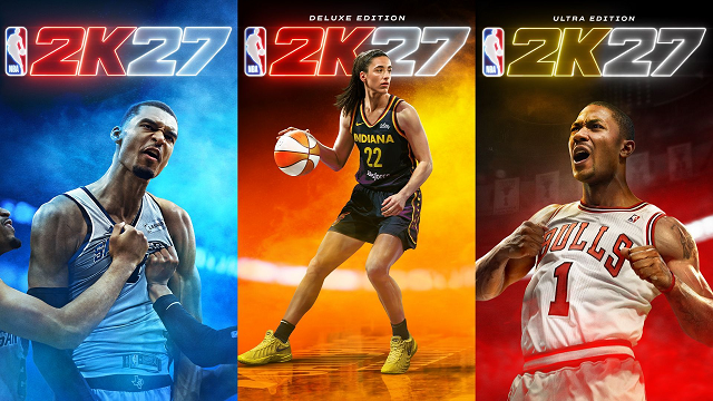 NBA 2K27 revela capas com Victor Wembanyama, Caitlin Clark e Derrick Rose