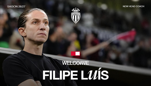 Monaco anuncia Filipe Luís como novo treinador da equipe