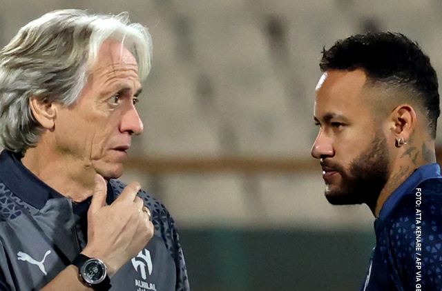 Jorge Jesus revela conversa com Neymar no Al-Hilal: “Um dia disse: ‘Tu, finish'”