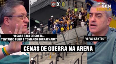 CORINTHIANS X ROSARIO CENTRAL ACABA EM BRIGA GENERALIZADA ENTRE TORCIDA ARGENTINA E POLICIAIS