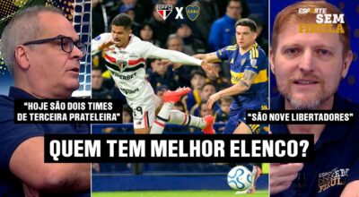 SÃO PAULO ENFRENTA O BOCA JUNIORS: COMPARATIVO HOMEM A HOMEM DA BANCADA!