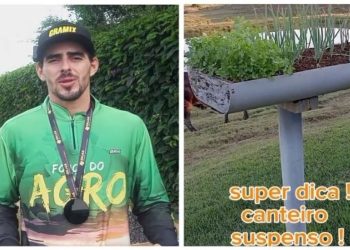Jorge Gervasio, "Aprenda como fazer uma horta suspensa com cano PVC"