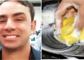Paulo Adriano, "Pasta caseira maravilhosa para dar brilho as panelas queimadas"