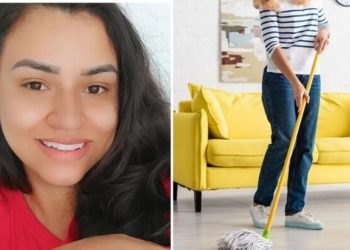 Stefânia Pereira, "Misturinha de limpeza para deixar seus móveis piso, azulejos super brancos"