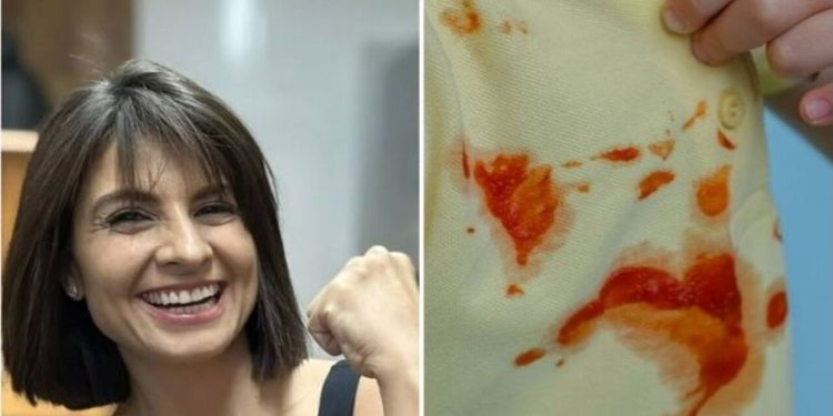 Talita Cavalcante, "Como tirar mancha de molho de tomate?"