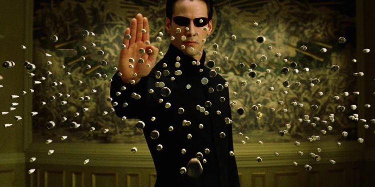 Cena do filme The Matrix Reloaded (2003) – Fonte: Warner Bros. Pictures / Produção: Silver Pictures; Village Roadshow Pictures; NPV Entertainment