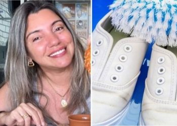Ceiça Carvalho, "Como deixar seu tênis branco impecável?"