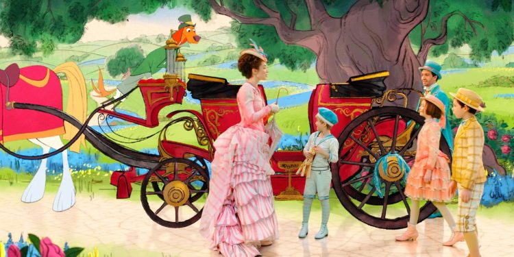 Cena do filme O Retorno de Mary Poppins (Mary Poppins Returns, 2018) – Fonte: Walt Disney Studios Motion Pictures / Walt Disney Pictures; Lucamar Productions; Marc Platt Productions