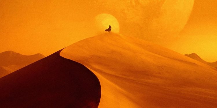 Cena do filme Duna (Dune: Part One, 2021) – Fonte: Warner Bros. Pictures / Legendary Entertainment; Villeneuve Films / Mary Parent; Denis Villeneuve; Cale Boyter; Joe Caracciolo Jr.