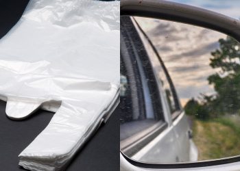 Como proteger os retrovisores com saco plástico