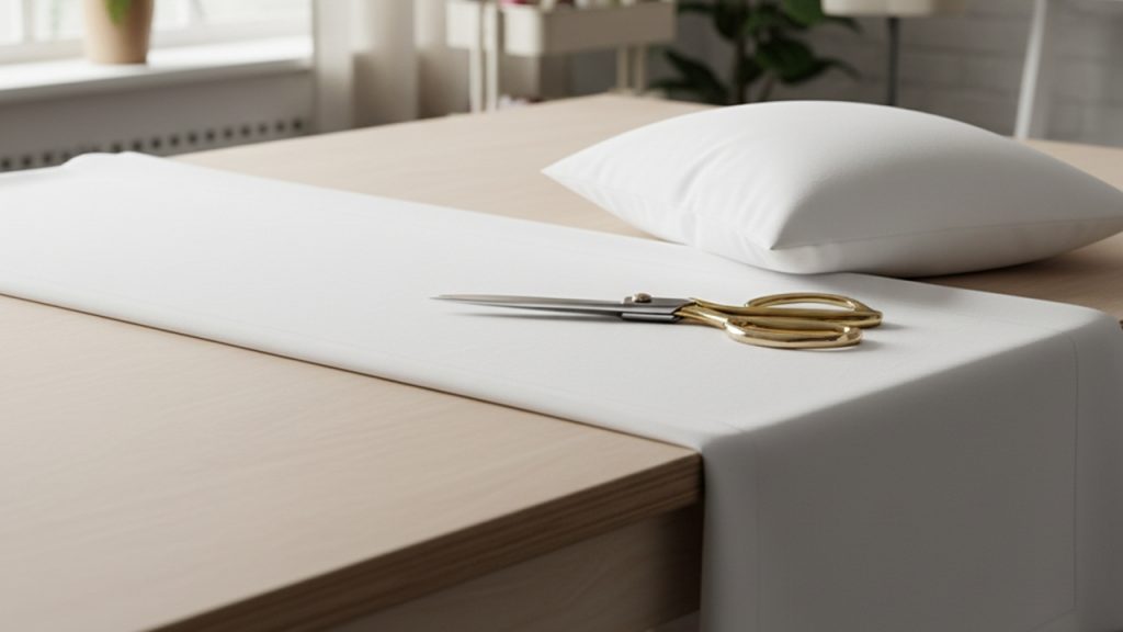 Essa ideia caseira transforma roupas de cama velhas em panos de limpeza úteis