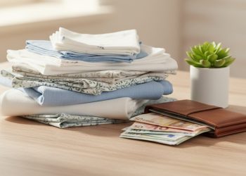 Essa ideia caseira transforma roupas de cama velhas em panos de limpeza úteis