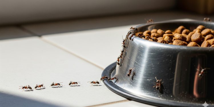Se a ração do seu pet vira um formigueiro em poucos minutos, você sabe o desespero que é - Créditos: Laila Silva