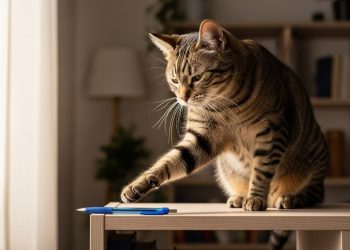 Por que os gatos adoram derrubar objetos, segundo especialistas?