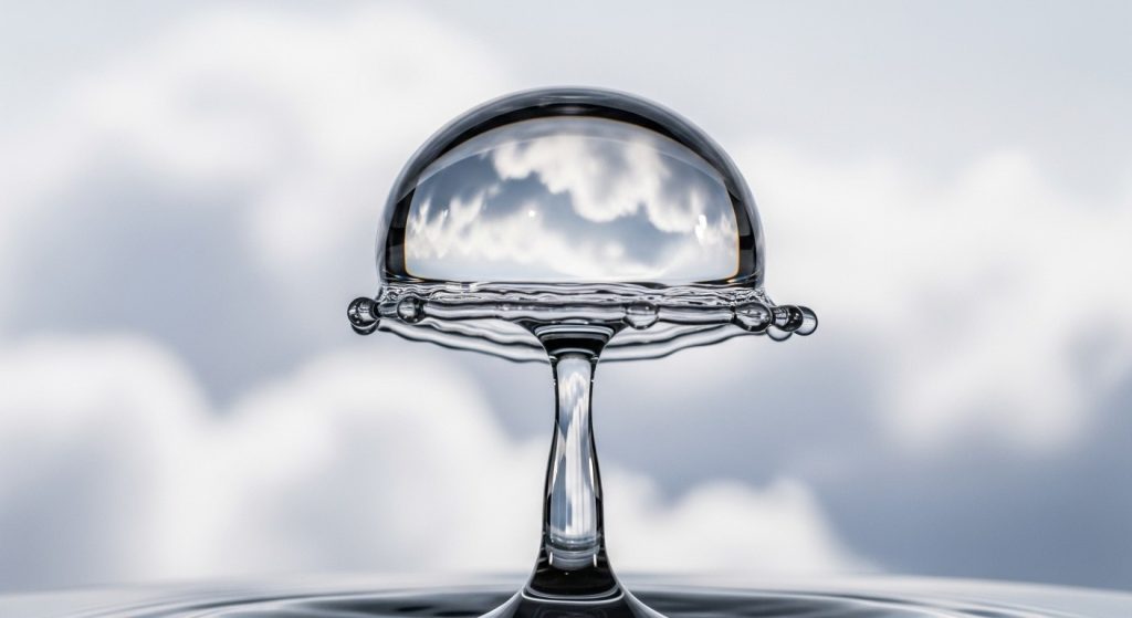 O formato real das gotas de água não é como você imagina
