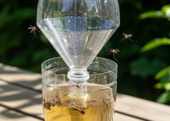 Como fazer uma armadilha para mosquitos com uma garrafa plástica usada