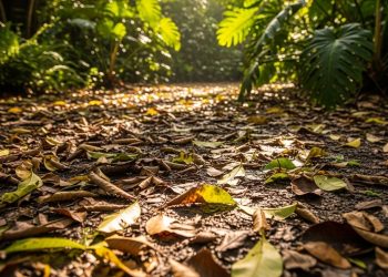 Onde devemos colocar as folhas caídas e quando elas se tornam um destruidor de jardins?