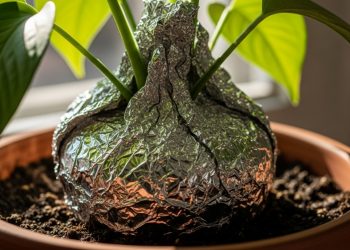 O truque da folha de alumínio que ajuda suas plantas a crescerem saudáveis e fortes