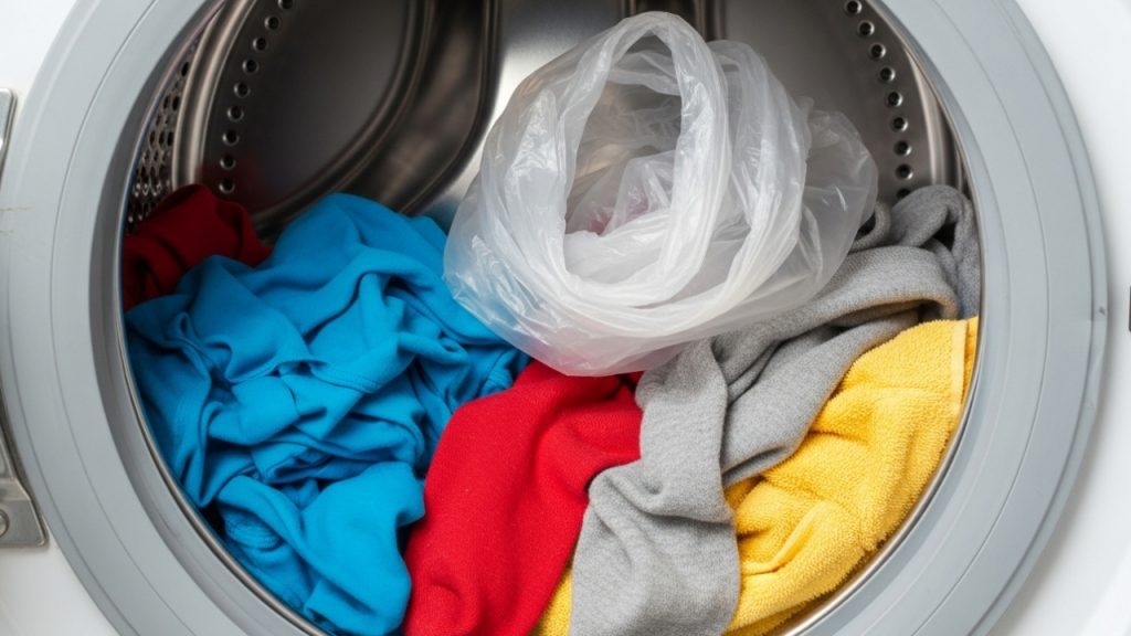Colocar um saco plástico na máquina de lavar: para que serve e por que é recomendado