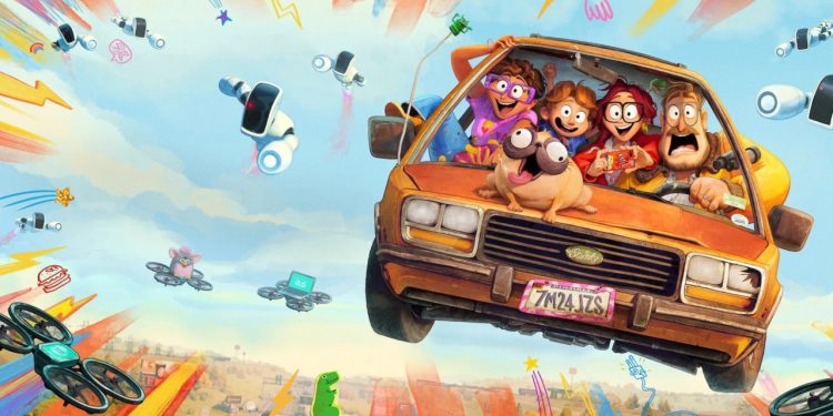 Cena do filme A Família Mitchell e a Revolta das Máquinas (original: The Mitchells vs. the Machines) (2021) – Fonte: Netflix (global) /
Produção: Sony Pictures Animation; Lord Miller Productions; Columbia Pictures