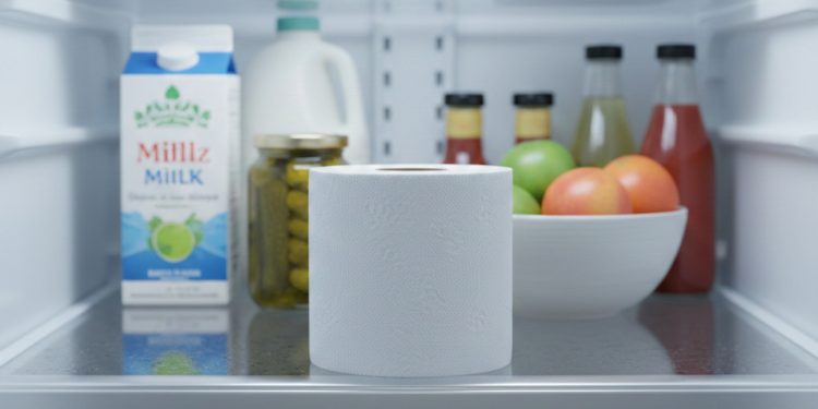Como o papel higiênico absorve umidade e odores na geladeira