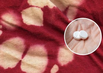 Método com aspirina que salva roupa manchada de água sanitária
