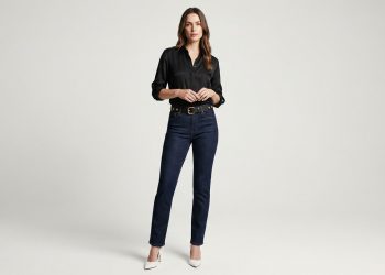 O detalhe do jeans escuro que deixa qualquer look mais elegante