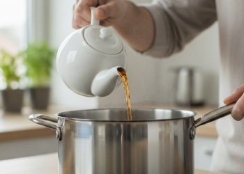O método com chá preto para limpar panelas de inox opacas