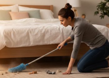 O truque polêmico com secador para limpar debaixo da cama