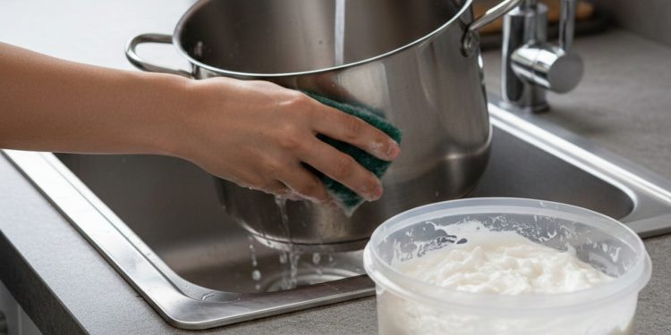 Essa pasta para limpar panelas remove gordura antiga em segundos