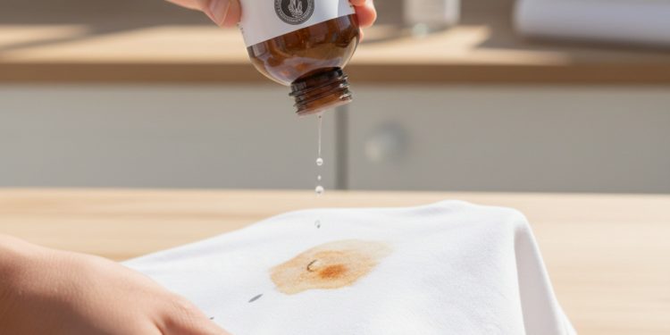 Como tirei mancha de ferrugem da roupa com água oxigenada
