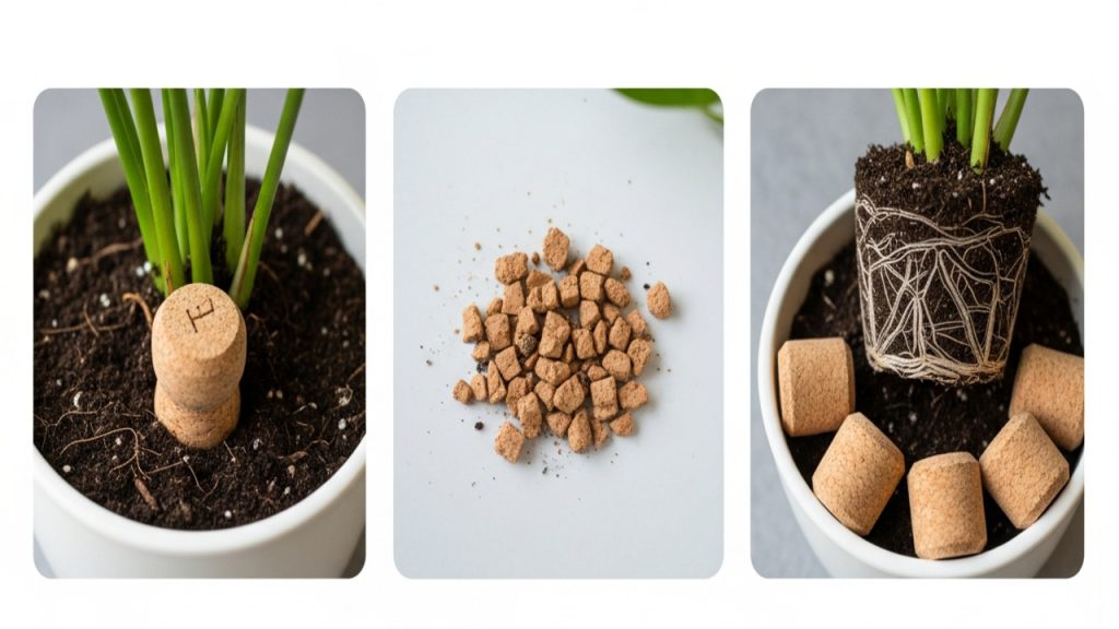 Não é por estética: por que é recomendado colocar rolhas no solo das plantas?