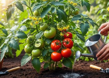 Essa mistura caseira simples faz o tomateiro carregar de flores e frutos