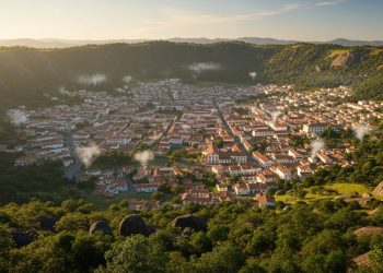 A única cidade brasileira dentro de uma caldeira vulcânica de 30 km de diâmetro com águas termais de 45°C e qualidade de vida que atrai aposentados de todo o Brasil