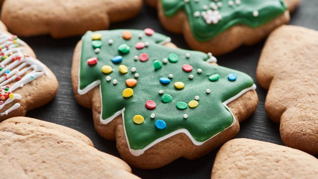 biscoitos enfeitados de Natal