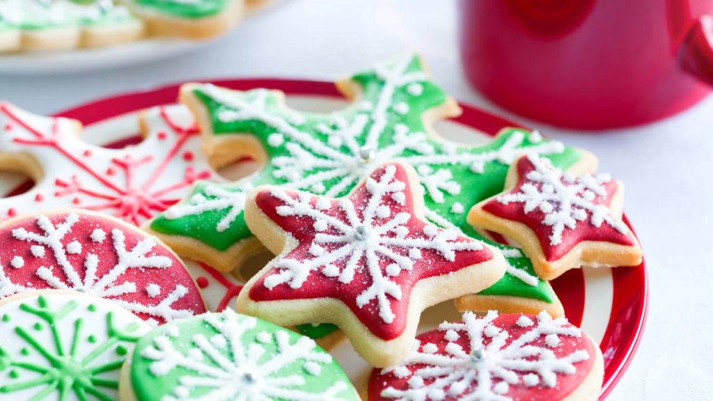 biscoitos enfeitados de Natal