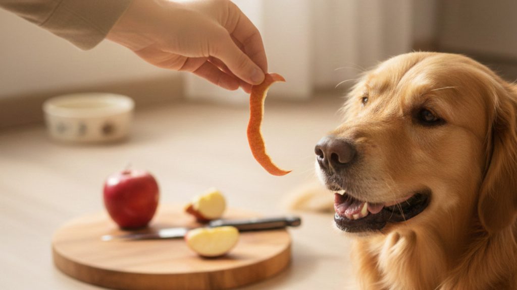 Casca de maçã para cachorro