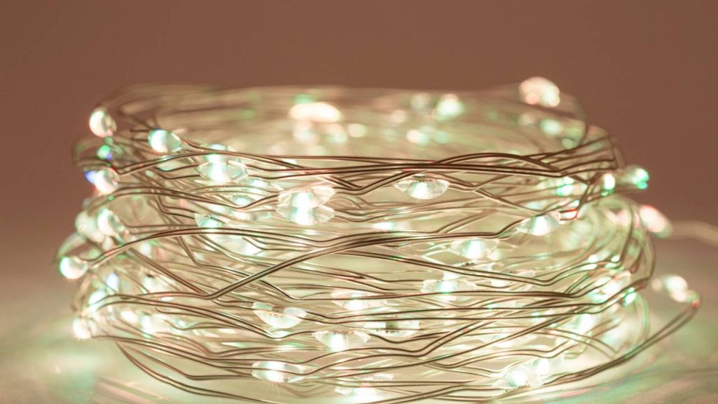 decoração econômica de Ano Novo com LED