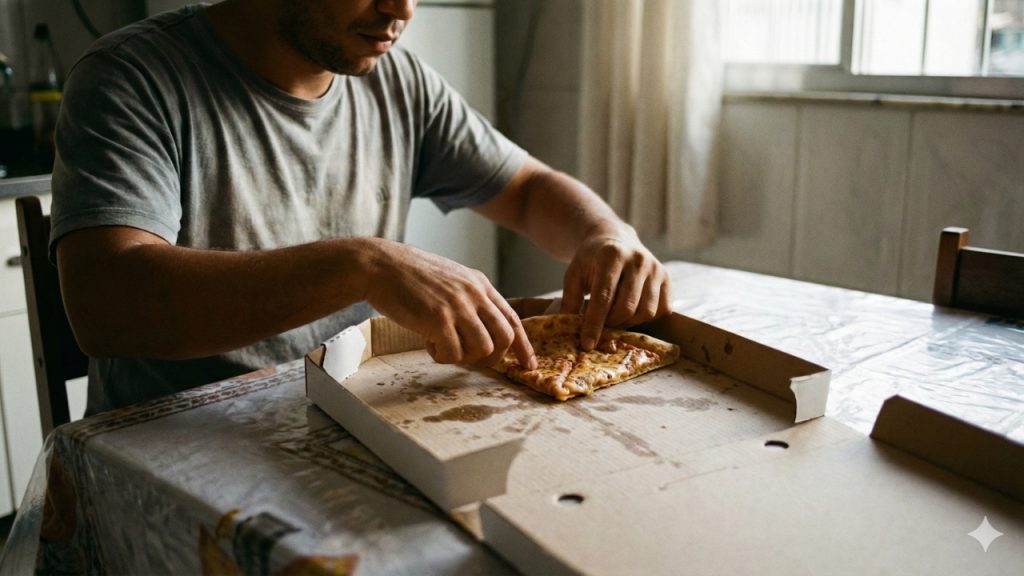 por que a caixa da pizza é quadrada, se a pizza é redonda?