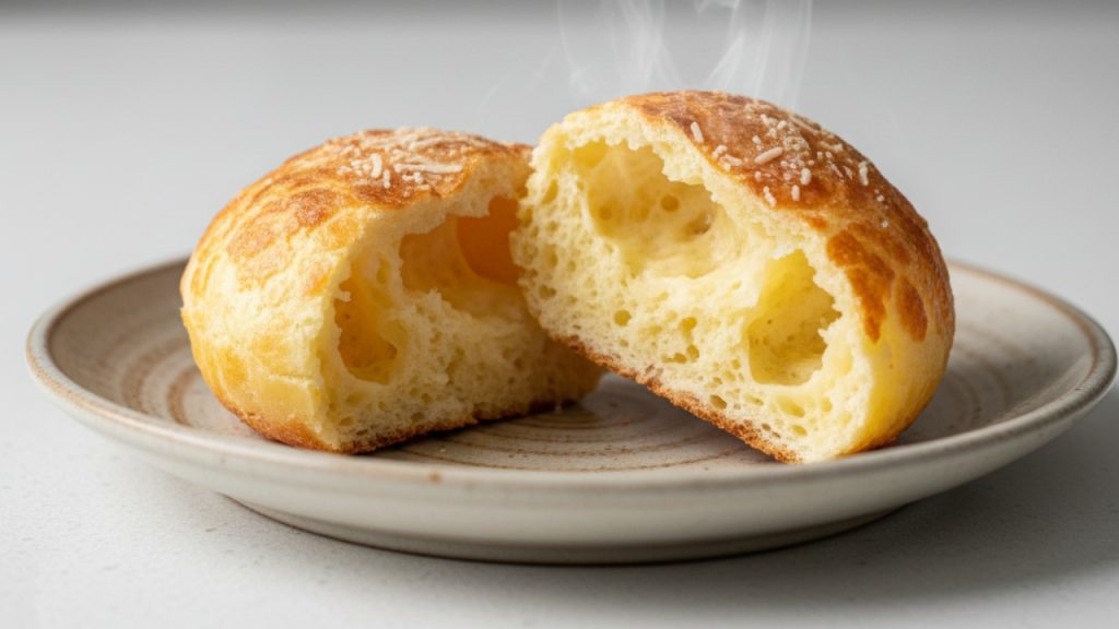 Eu fiz o melhor pão de queijo do mundo usando só três ingredientes e ficou um espetáculo