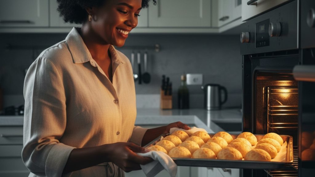 Eu fiz o melhor pão de queijo do mundo usando só três ingredientes e ficou um espetáculo