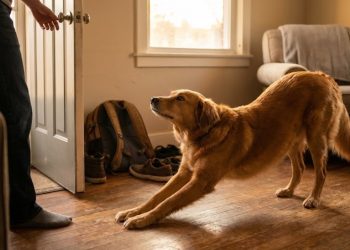 O que significa quando seu cachorro “se estica” quando você chega, segundo especialistas?