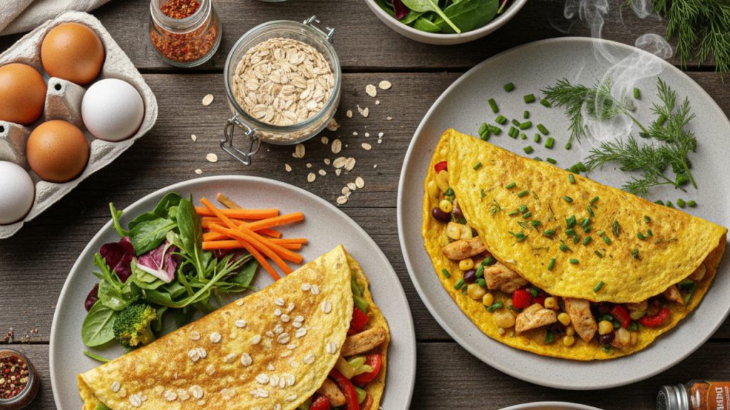 omelete fit com aveia