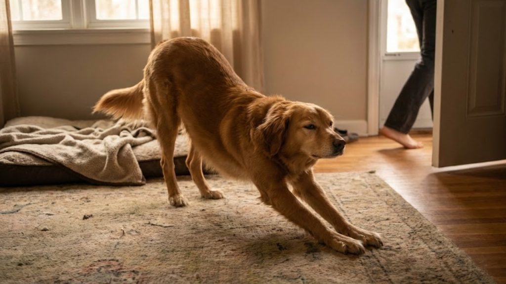 O que significa quando seu cachorro “se estica” na sua frente quando você chega, segundo especialistas?